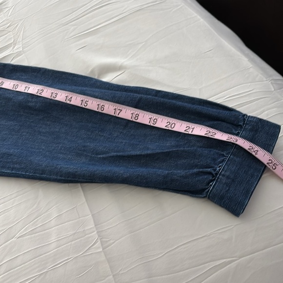 NWT, J. Crew Indigo Denim Blouse with Bow - Picture 7 of 9